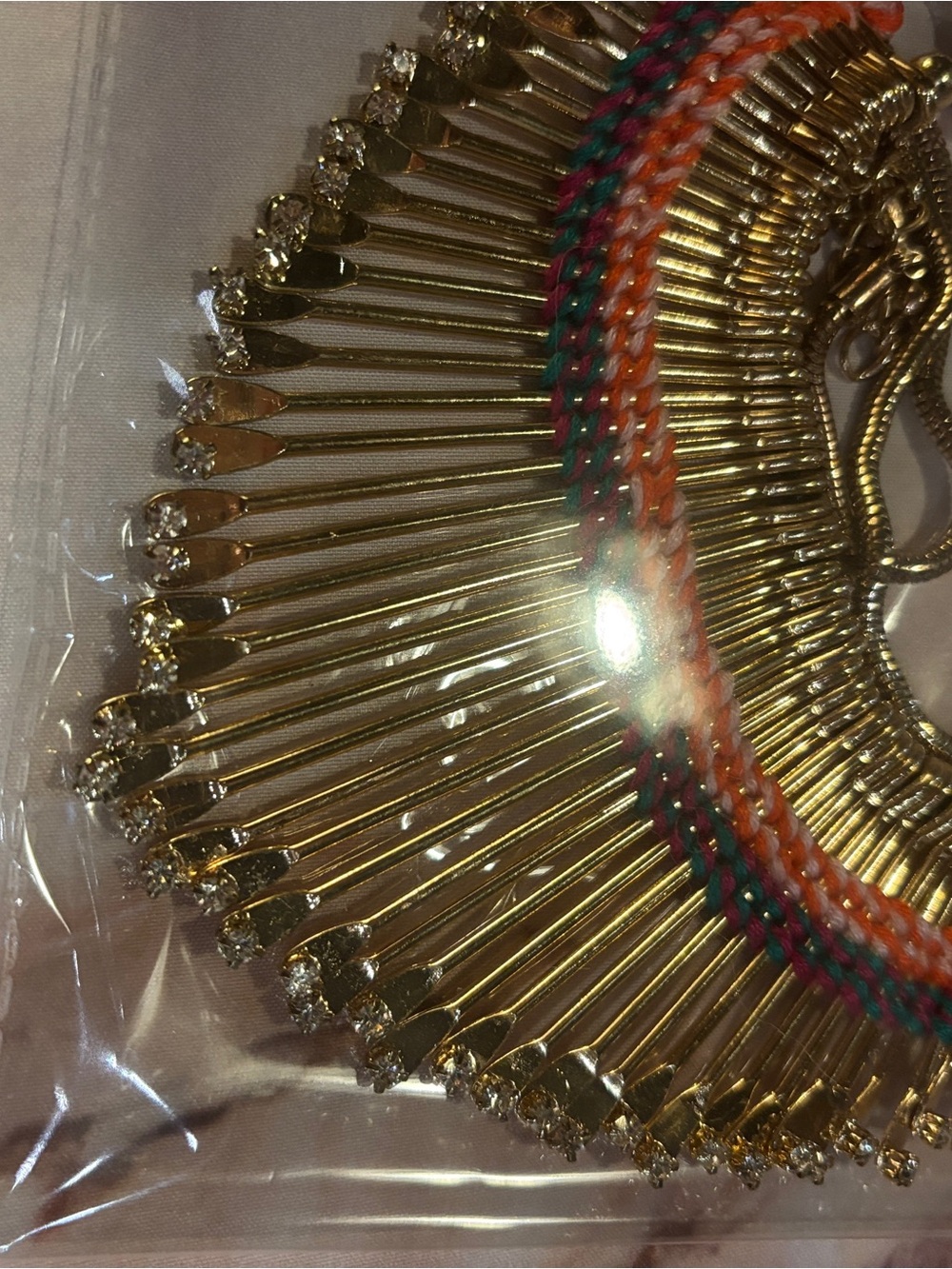 Necklace Lot - Rainbow Collar and Boho Multi-Color Fringe Statement Necklace - Picture 5 of 5